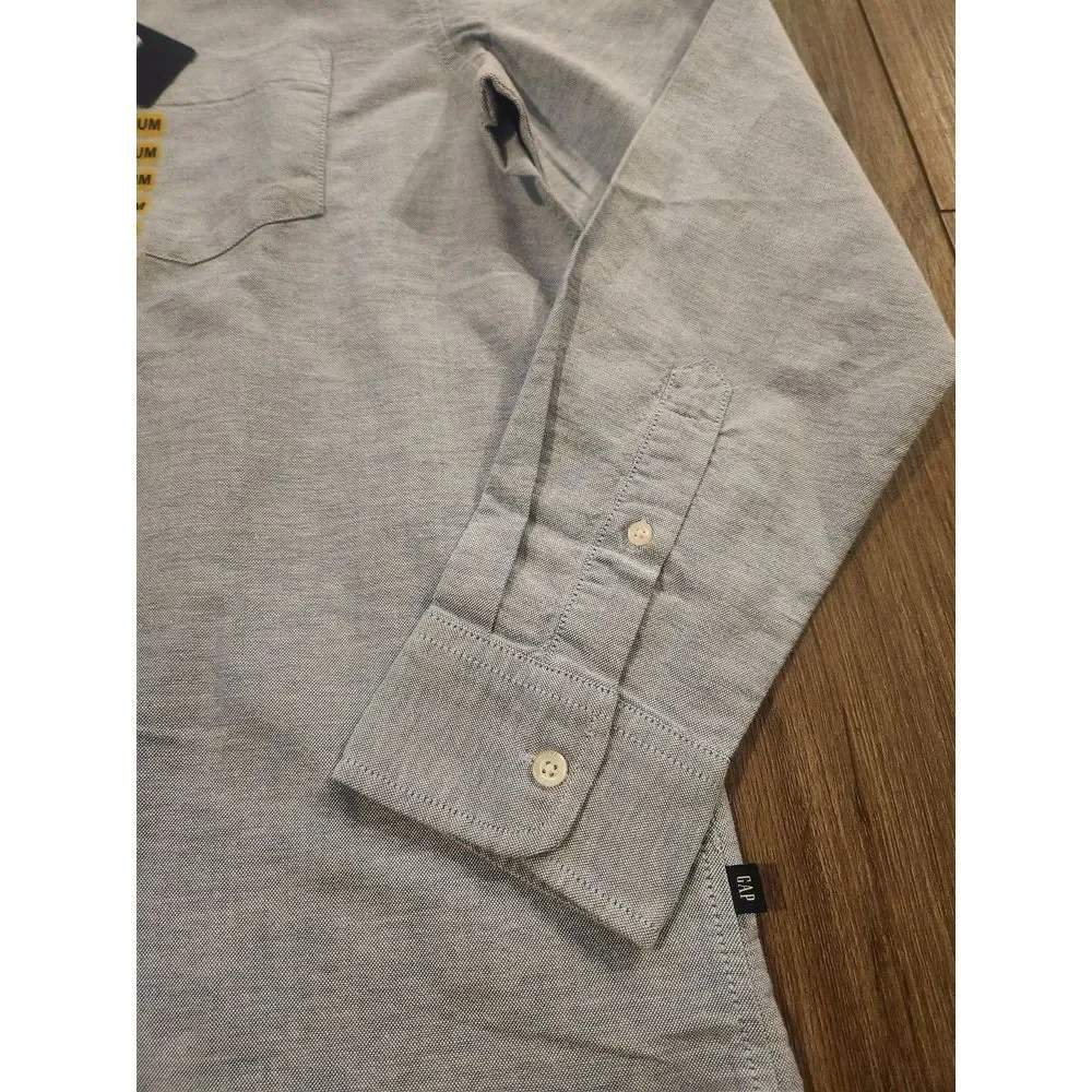 New! Gap‎ Blue Oxford Longsleeve Button Down Shirt Men's Size Large